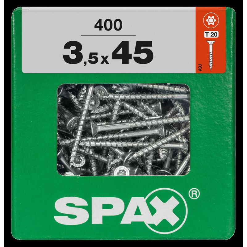 

Spax tornillos T-estrella más 'amarillo de acero de 45 x 3,5 mm - 400 pcs