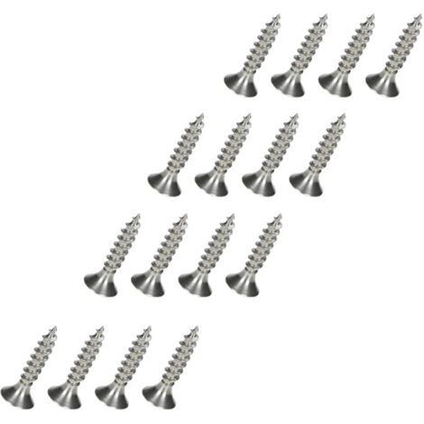 Tornillos autorroscantes de acero inoxidable 304 – M5×16mm – Cabeza Phillips avellanada – Paquete de 16 para madera y construcción.