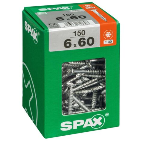 Tornillos Box 150 Torx Avellanarse Acero Spax Cabeza, Diam.6 Mm X Mm L.60
