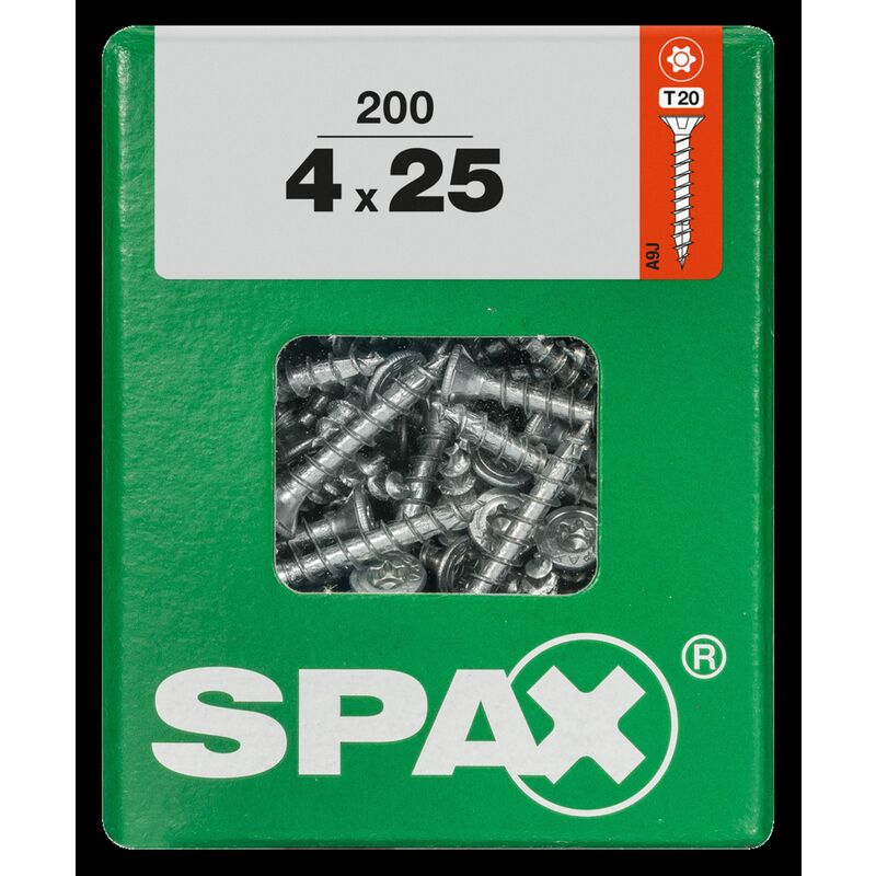 

Spax tornillos T-estrella más 'amarillo de acero de 25 x 4 mm - 200 PC