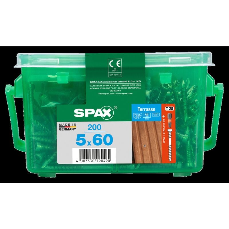 

Tornillos de acero inoxidable 'A2' 60 x 5 mm - 200 PC - Spax