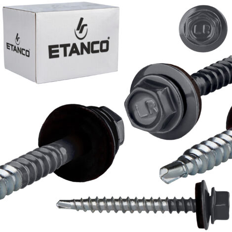 Tornillos de agricultor GTF2 Z14 4,8x50 mm RAL 7016