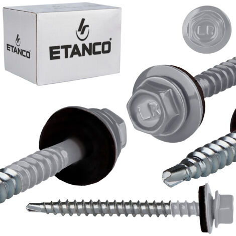 Tornillos de agricultor GTF2 Z14 4,8x60mm RAL 9006