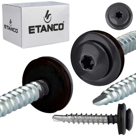 Tornillos de agricultor GTFP cabeza plana 4,8 x 35 mm RAL 7024