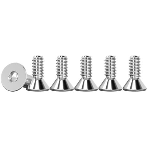 Tornillos de cabeza avellanada M3 x 8 mm con hexágono interior de acero inoxidable A2 V2A, tornillos de acero inoxidable plateado DIN 7991 / ISO 10642, rosca completa, paquete de 100