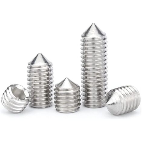 Tornillos de fijación cónicos M6, tornillos de fijación de cabeza hexagonal de acero inoxidable, sujetadores Allen, M6 × 20 mm, 20 piezas