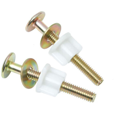 Tornillos de fijación para asiento de inodoro – Juego de 2 tornillos de acero inoxidable con arandelas metálicas, resistentes y de fácil instalación.