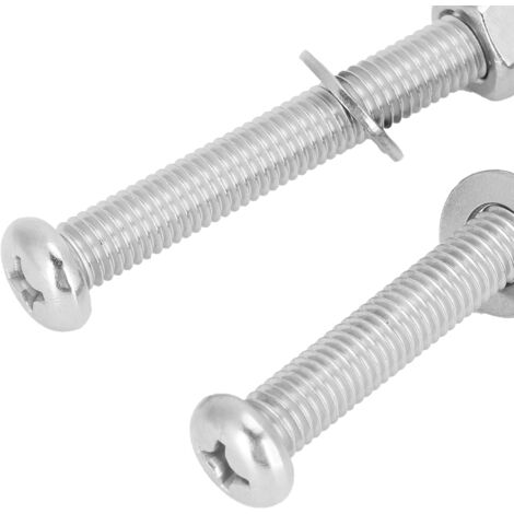 Tornillos de fijación para escaleras de piscinas subacuáticas – Juego de 4 juegos de tornillos/tuercas de acero inoxidable de 7 mm