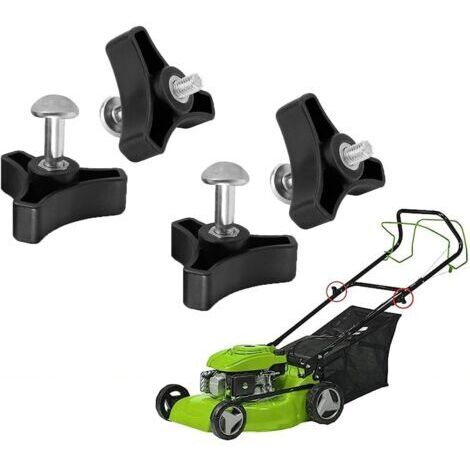 Tornillos de plástico universales para manillar de cortacésped, juego de 4 piezas, accesorios y repuestos para cortacésped