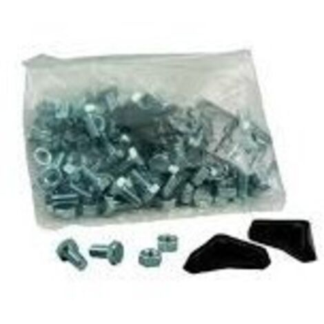 Tornillos galvanizados + pies para montaje de estanterías