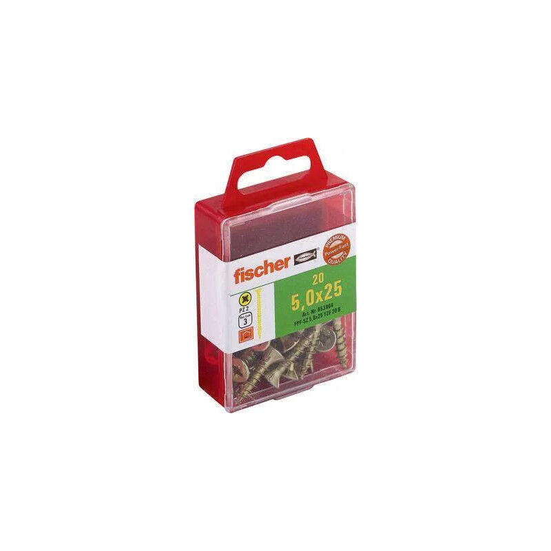 

Tornillos POWER-FAST de acero dicromado Pozidriv 5x25mm, 20 piezas