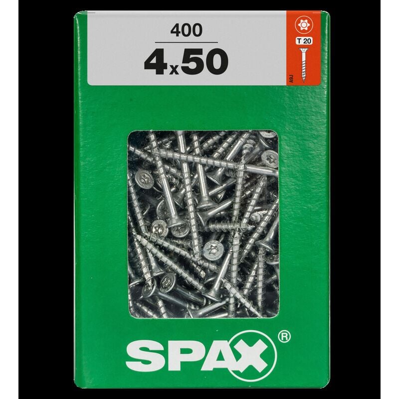 

tornillos T-estrella más amarillo de acero de 50 x 4 mm - 400 uds - Spax