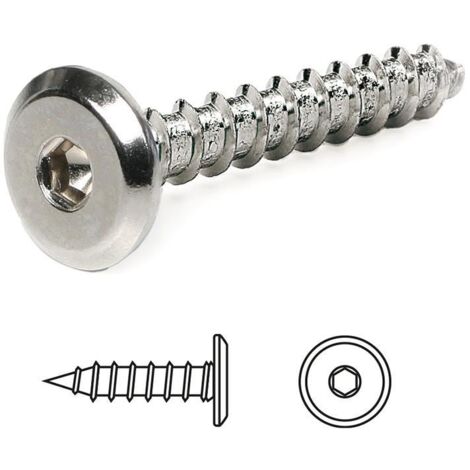 tornilo embellecedor cabeza plana tegas 6,3 largo 80mm diámetro 6.3
