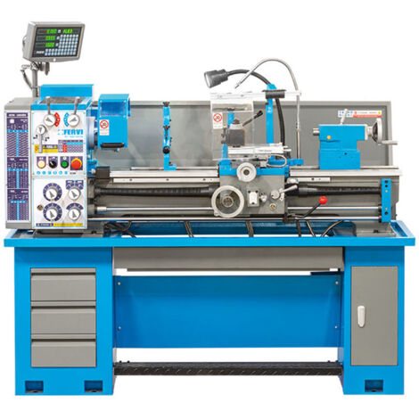 Tornio metalli FERVI T997/230V3A - visualizzatore a 3 assi - Pb 38 mm - distanza punte 1000 mm