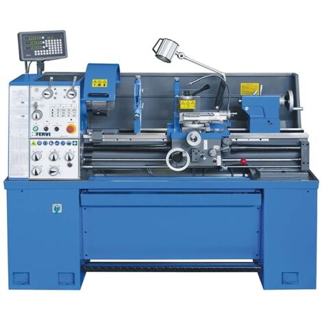 Tornio parallelo con visualizzatore ferro metallo trifase 400v Fervi t070/400v3a