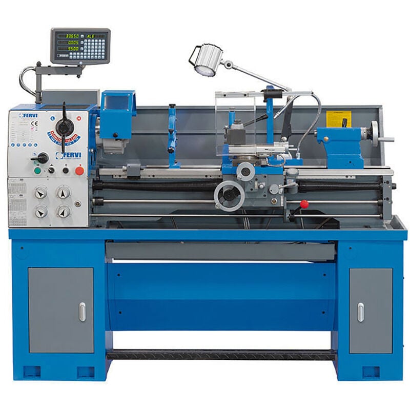 Tornio metalli Fervi T998/230V3A - visualizzatore a 3 assi - Pb 51 mm - distanza punte 1000 mm
