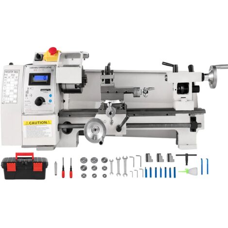 Tornio Per Metallo 8x14" Tornio da Banco di Precisione 650W Tornio di Precisione