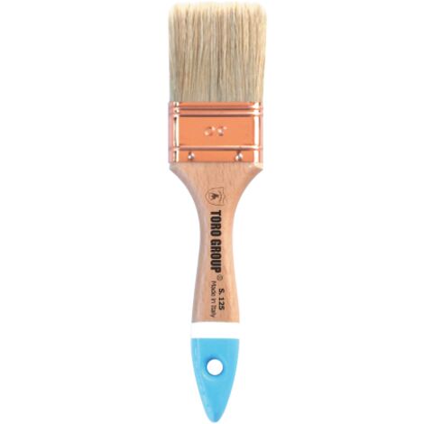 Toro Group Brosse plate S125 manche bois 40 mm soies blondes