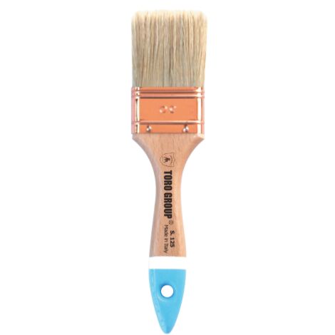 Toro Group Brosse plate S125 manche bois 50 mm soies blondes