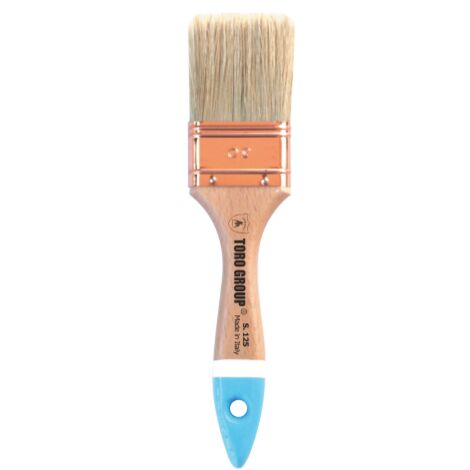 Toro Group Brosse plate S125 manche bois 80 mm soies blondes
