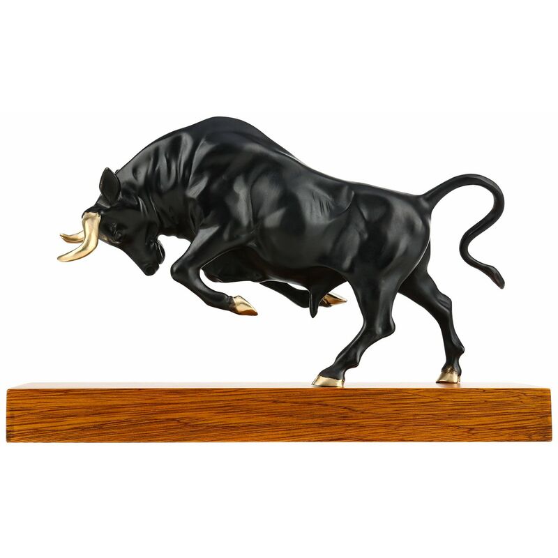

Tooarts - Toro vigoroso Escultura de bronce, Escultura animal Toro,Negro