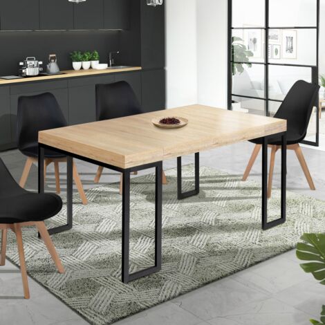TORONTO Mesa consola extensible 6 plazas 140 cm diseño industrial