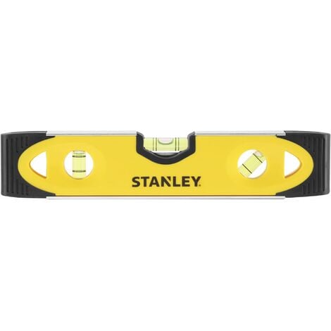 Torpedo-Wasserwaage - Bimetall - magnetisch - 23 cm - 3 Libellen - STANLEY, 0-43-511