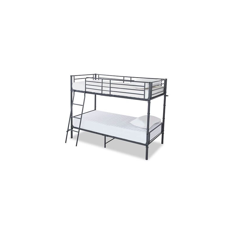 Torquay 3FT Single Metal Bunk Bed Frame in Silver (Frame Only)
