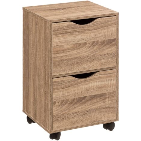 Torre a 2 porte con ruote effetto legno - 5five