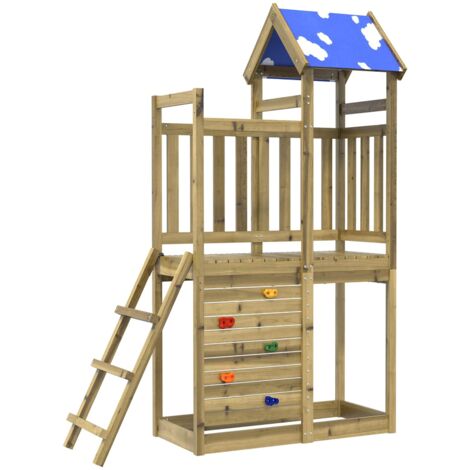 Torre da Gioco Marrone Legno Impregnato Solido vidaXL