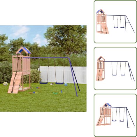 Torre da gioco - vidaXL Set da Gioco da Esterno in Legno Massello di Douglas - Parete da arrampicata