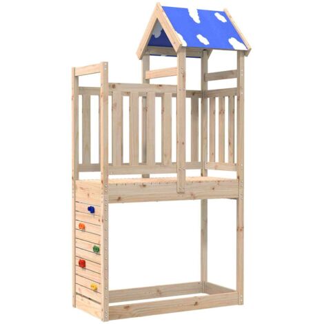Torre de Juego Marrón Madera de pino macizo