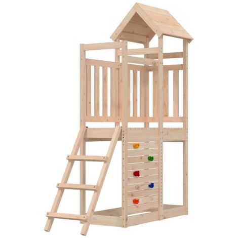 Torre de Juego Marrón Madera de pino macizo