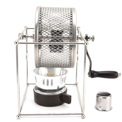 Torréfacteur, Machine à Torréfier les Grains de Café à Manivelle Petite Machine à Café à Manivelle en Acier Inoxydable Domestique