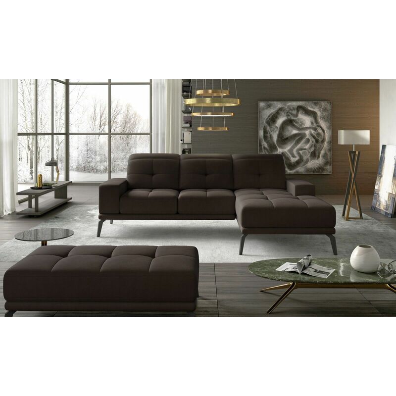 Torrence Right Hand Facing Corner Sofa Bed - Brown