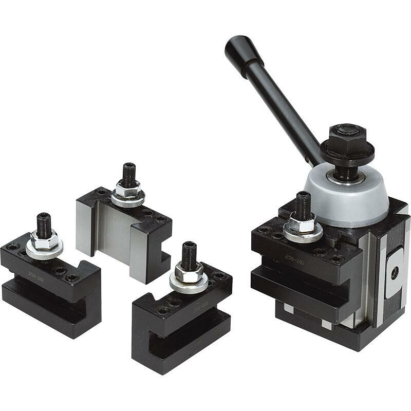 Fervi - Torreta de cambio rapido con 3 portaherramientas de 14 mm para torno T0AA
