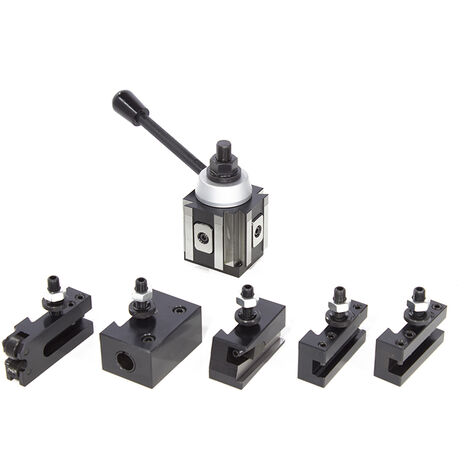 TORRETTA PORTA UTENSILE MULTI UTENSILI RAPIDA PER TORNIO CON 5 CARTELLE SOGI TOR-200 CON PERNO M16