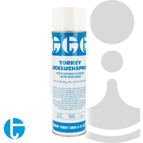 TORREY Lecksuchspray - 400 ml Dose - für Gase - DIN-DVGW zugelassen - 302-3240