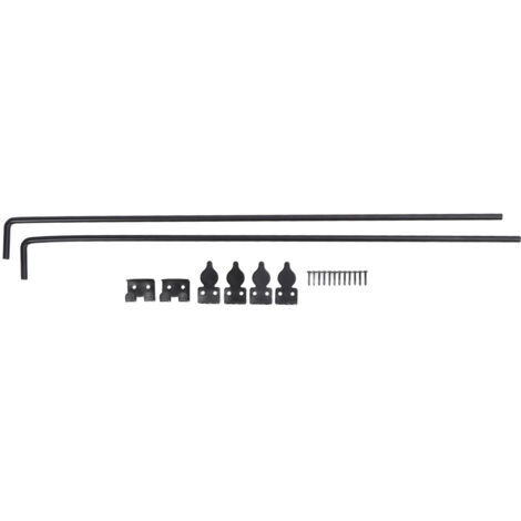 Torriegel für Zäune, 91 cm langer Bolzen aus Metalllegierung, 2er-Pack, multifunktionaler runder Bodenrolltorriegel