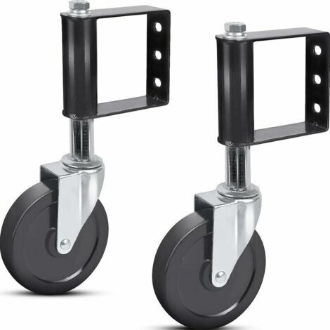 Torrollen Set 2 Stk NPTERBL, Federkern, Wetterfest, 100 kg Tragkraft, 100 mm, Universelle Montageplatte