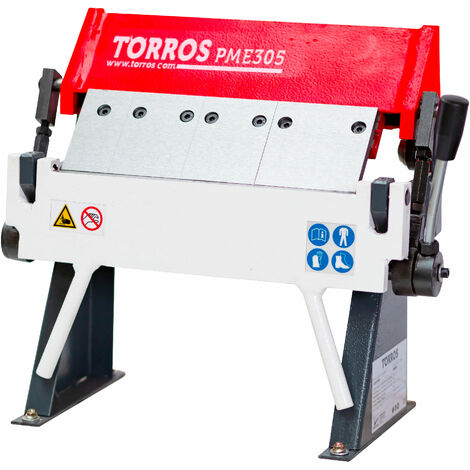 Torros – Plieuse manuelle d'établi 305 mm – Épaisseur de pliage jusqu'à 1 mm – Lame supérieure segmentée – PME305