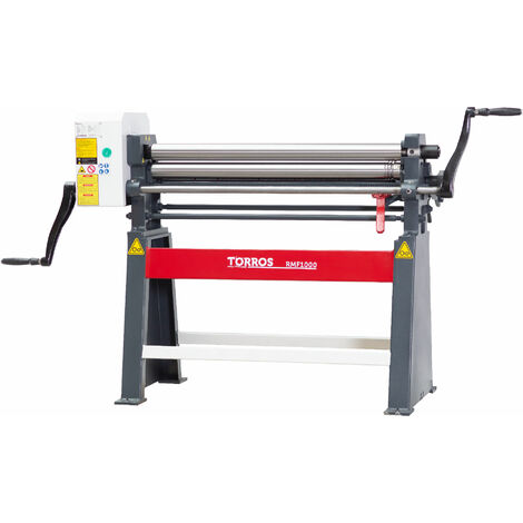 Torros – Rouleuse manuelle à 3 rouleaux asymétriques 1050 mm – Épaisseur jusqu'à 2 mm en acier – Réglage asymétrique – RMF1000