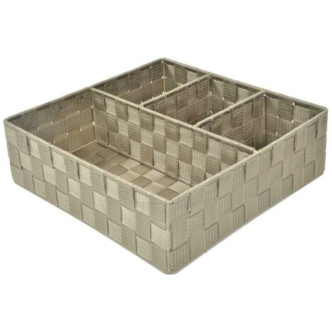 Tortora-Quadrat-Polyester-Schublade 32x32x10 cm