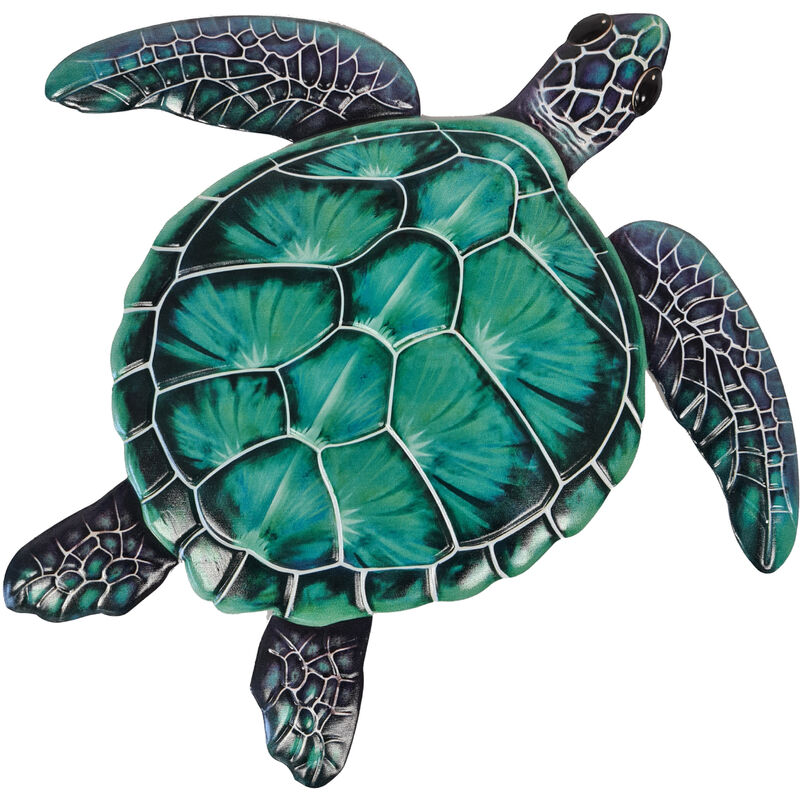 Tortue de mer verte en métal à suspendre