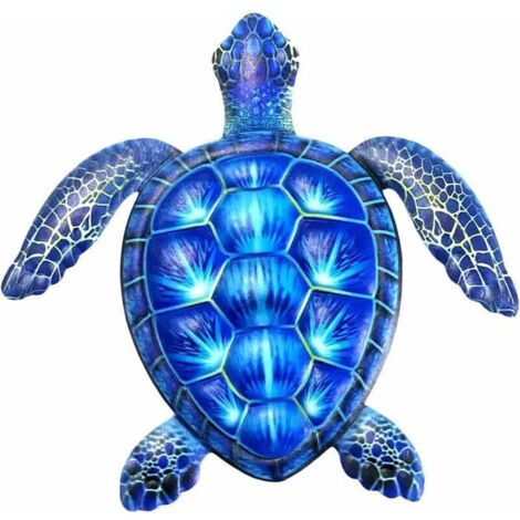 Tortue en Fer Mtal Dcoration Murale Extrieure Dcoration de Maison Suspendue Art Sculpture de Mer pour Patio Piscine PZCC