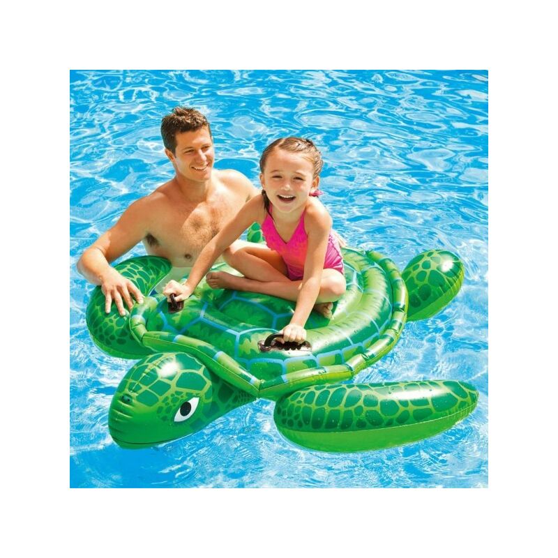 Tortuga Hinchable Verde Para Niños 150X127Cm Dos Asas 57524 -