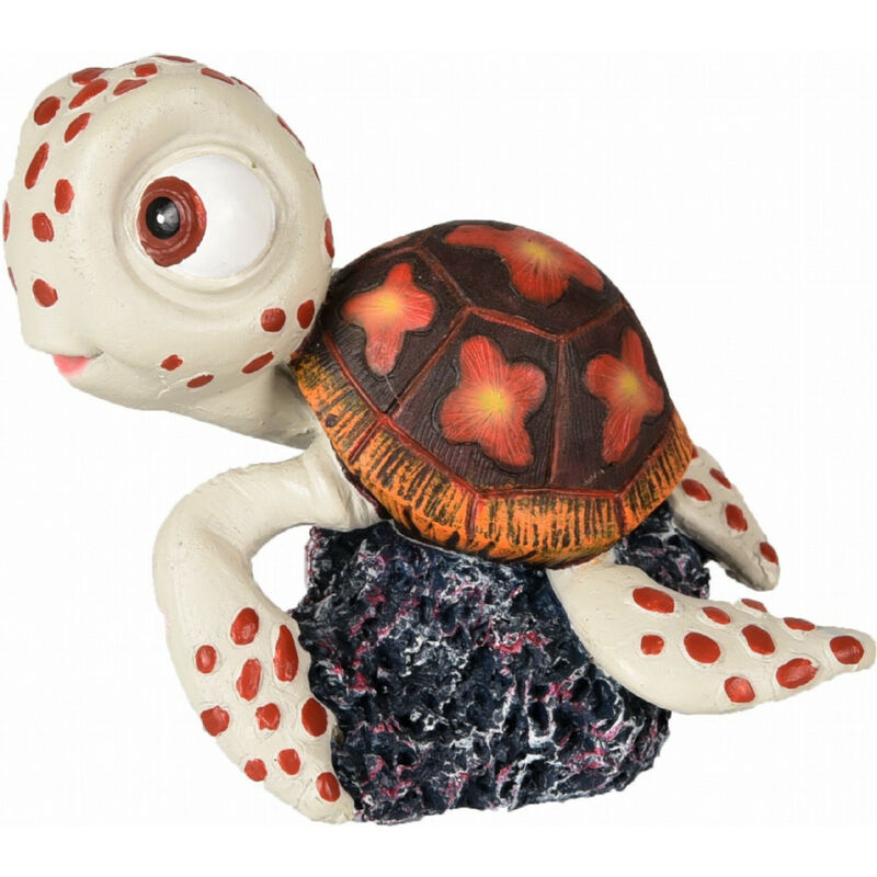 

Tortuga LETO. Tamaño 8 x 6 x 7 cm, Decoración del acuario - Flamingo.