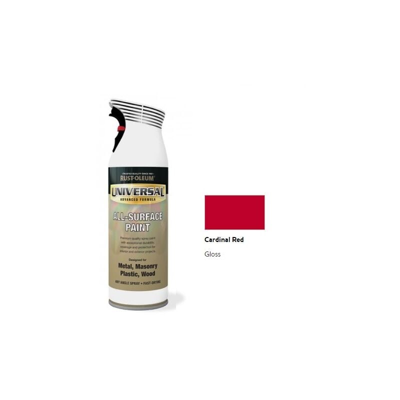 Rust-oleum - Universal All Surface Spray Paint - Gloss - Cardinal Red - 400ml - Cardinal Red