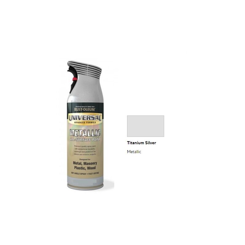 RustOleum Universal All Surface Spray Paint Metallic Titanium