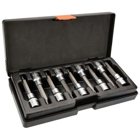 Torx-Bits auf Stecknuss 100 mm, 9er-Set